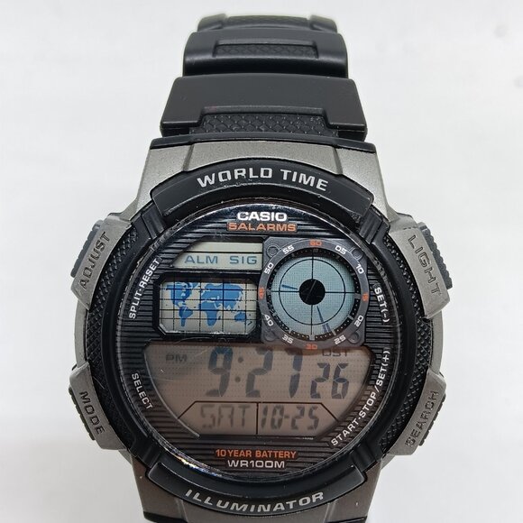 Casio AE-1000W Men's 44mm Multifunction World Time Digital Watch - Picture 3 of 11